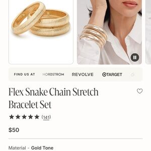 Ettika Flex Snake Chain Stretch Bracelet Set (3)